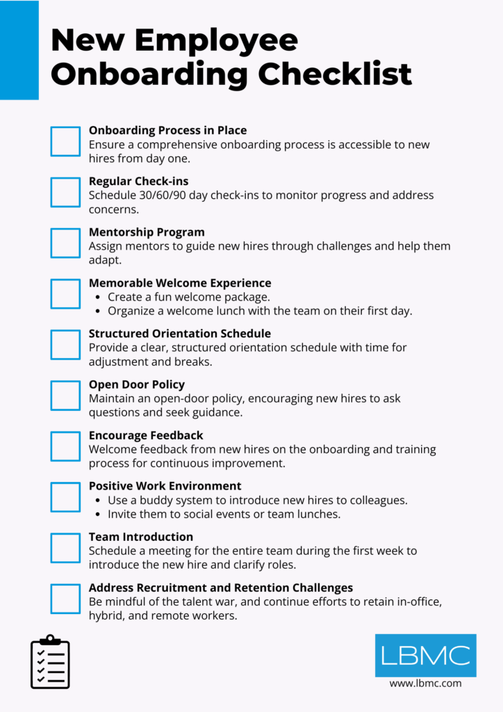 New Employee Onboarding Checklist